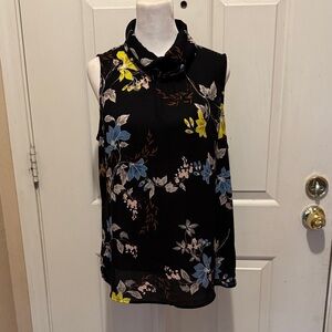 Cowl neck sleeveless blouse